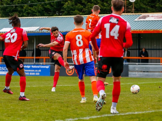 Action from Eastbourne Borough's defeat at Braintree in the National Lague South