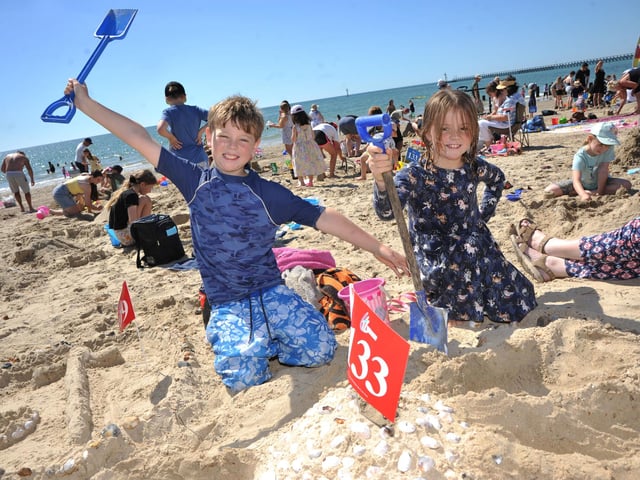 Littlehampton sandcastle competition. Pic S Robards SR2208091