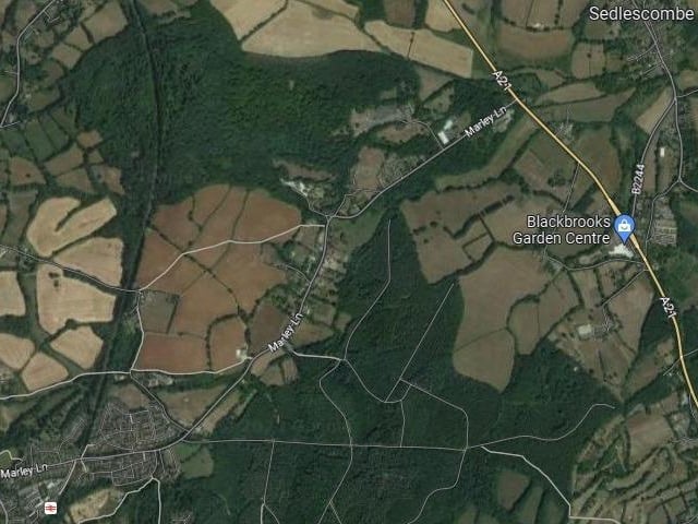 An aerial view of the Marley Lane area of Battle where police are conducting their investigation. Picture from Google Maps