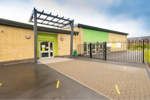 Forge Wood Primary School children look forward to their new outdoor canopy.