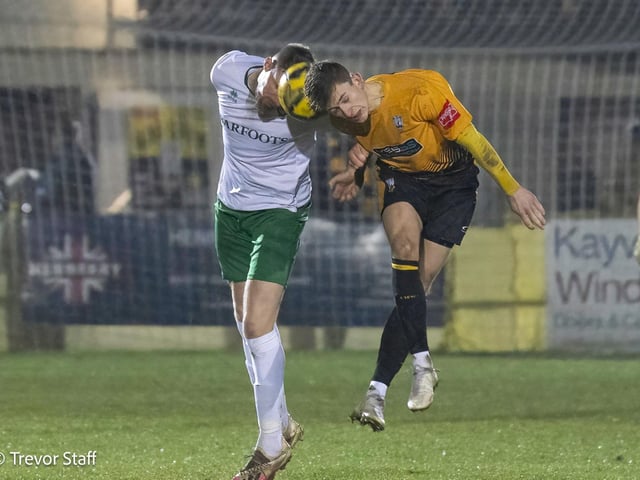 Action from Littlehampton Town's win over Bognor Regis Town in the Sussex Senior Cup