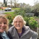 Guerilla gardeners Justine Osborne and her mum Orial Wing who spruced up an overgrown bed at the junction of Harwood Road and Crawley Road in Horsham