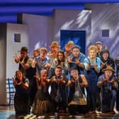 The cast of Mamma Mia! which is on at the Brighton Centre