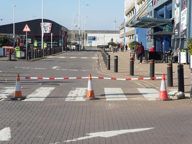 A man has been arrested on suspicion of attempted murder after two men were seriously injured at Brighton Marina, police said. Picture: Eddie Mitchell