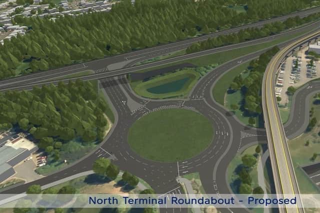 The second new development would be at the North Terminal roundabout, where new entry and exit points are proposed. The improved roundabout would provide direct access, via a signalised junction, from the airport onto the A23 southbound towards Crawley, reducing u-turning at the Longbridge roundabout
