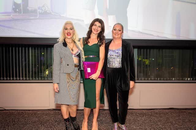 Sarah Bernat (Middle) pictured at the event in London.