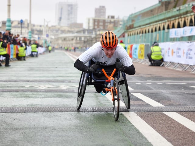 Action at the Brighton Half Marathon
