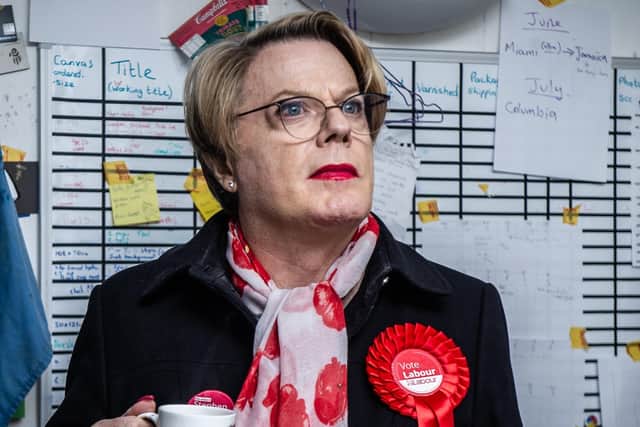 Eddie Izzard pictured visiting Portsmouth to support MP Stephen Morgan for the election in 2019. Photo: Habibur Rahman