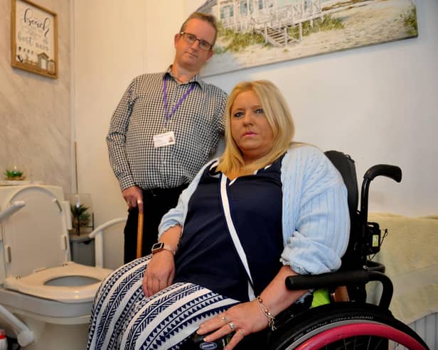 Alison Robb and partner Mike Howard haven't been able to use their toilet properly for almost a year, since it doesn't drain correctly. SR23121901 Photo SR Staff/Nationalworld