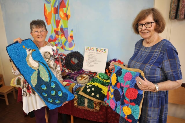 The rag rug group meets on the first Thursday of the month