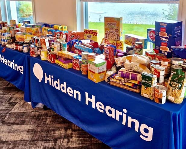 Hidden Hearing in Sussex helped to donate 1.6 tonnes of emergency food bank supplies