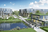 According to the application documents, the employment park would provide purpose-built accommodation for businesses of different sizes, with adaptable units capable of accommodating multiple tenants. (Illustrative Vision - Business Park Approach: MOWBRAY EMPLOYMENT LAND, HORSHAM)