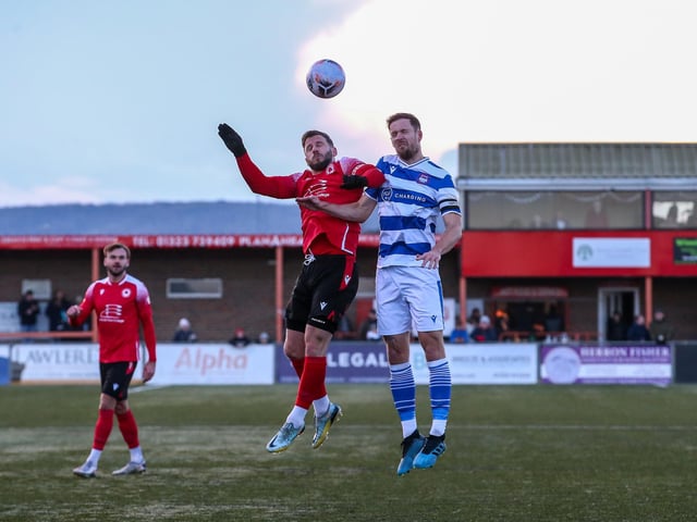 Action from Eastbourne Borough's draw at home to Oxford City in National League South