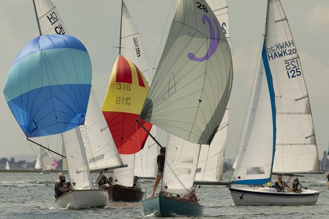 With 142 entrants there were various sailing groups as International 18s and Chichester Harbour design boats taking part in the BoshamSailing Club Platinum Regatta 2022.:Action from Bosham Sailing Club's 2022 regatta