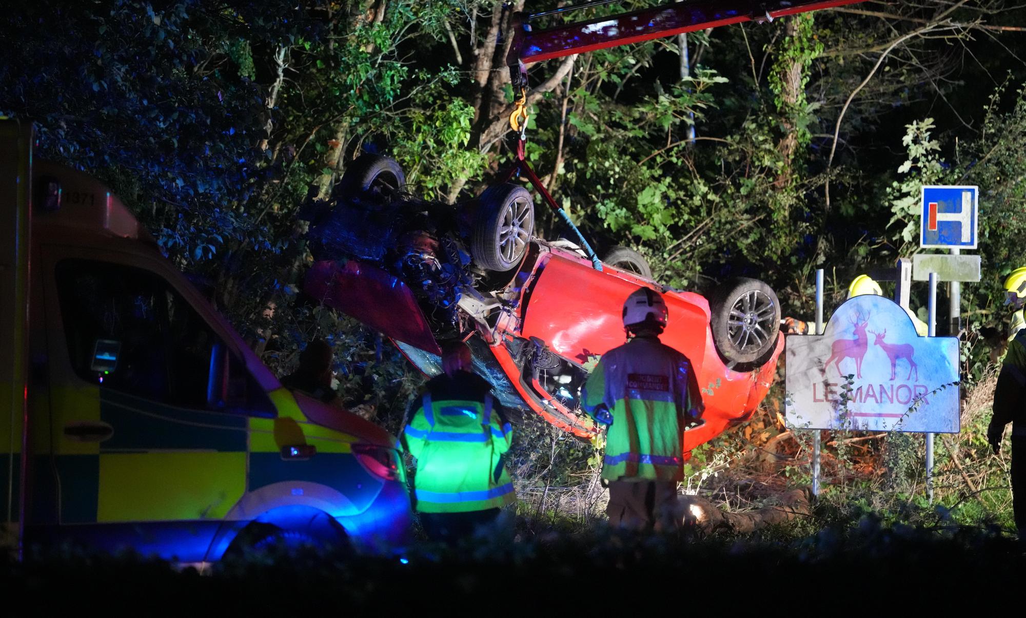 Firefighters rush to collision on A24 in West Sussex