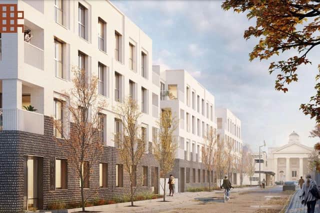 How the Union Gardens development could look, looking west towards Chapel Road