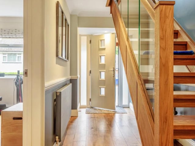 On entering the property, the first thing that strikes you is the staircase, which is described as a 'striking piece of craftmanship'.