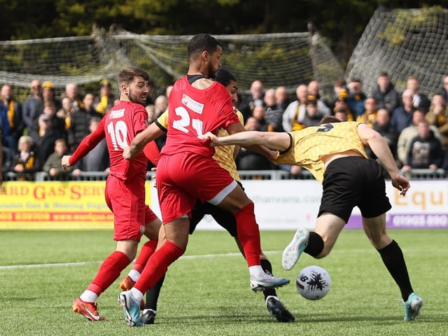 Worthing beat Maidstone in the National South play-off semi-final at a packed Woodside Road