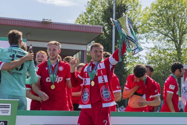 Skipper Joel Colbran with the trophy. Photo: Jay Wrighte