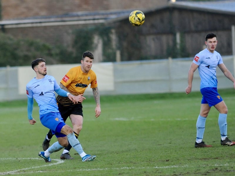 Action from Littlehampton Town v Lancing in the Isthmian south east division