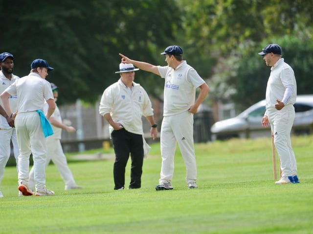 Action between Broadwater CC and Goring CC in Division 4 West of the Sussex Cricket League