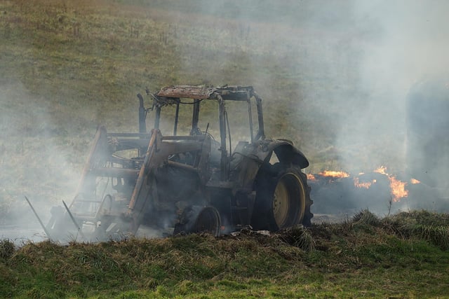 Emergency services called to tractor destroyed by blaze on East Sussex road