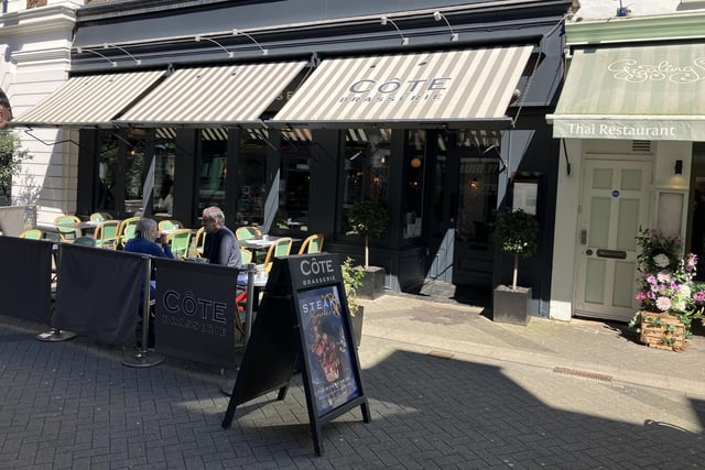 French restaurant Cote in East Street, Horsham, is rated four out of five from 1,112 Tripadvisor reviews. One person said: 'Lovely food, but pricey'