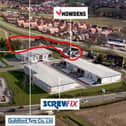 The site of the proposed 12 new business starter units, circled in red