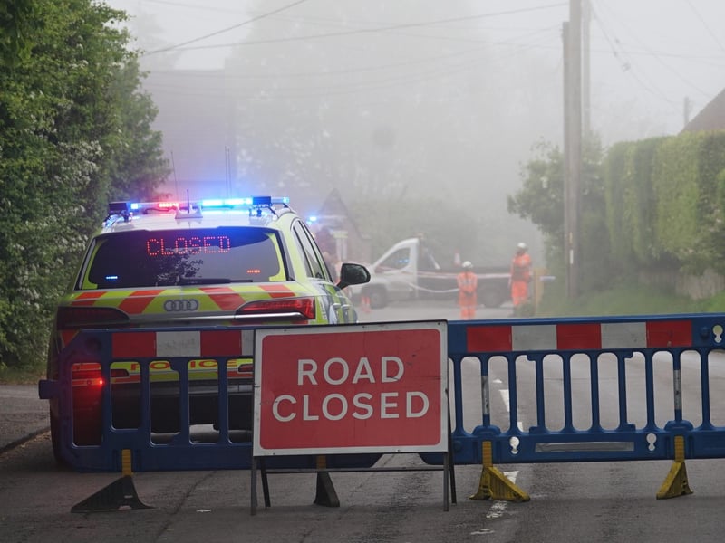 Emergency services at the scene of the collision. Picture: Sussex News and Pictures