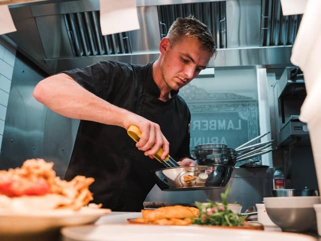 Chef Martin Price cooking in his Chichester restaurant