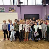 Nusrat Ghani MP with the new Year 5 cohort at Ashdown Primary School in Crowborough