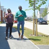 Malcolm and Ayoola take a stroll around the Bovis Homes Gateway location in Bexhill