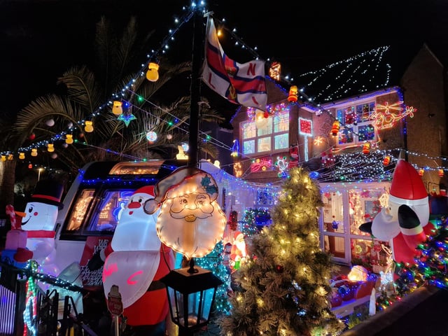 A wonderful lights display that has been going for years is raising money for the RNLI. Find it at 68 Bulkington Avenue, Worthing.