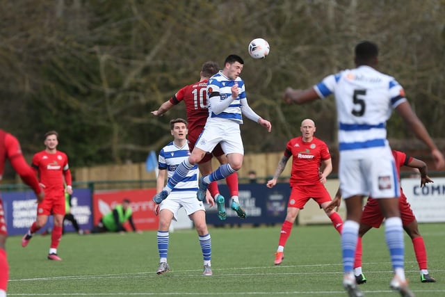 Action from Worthing FC's defeat at Oxford City in National League South