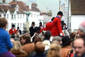 The Lewes Boxing Day hunt meet in 2014