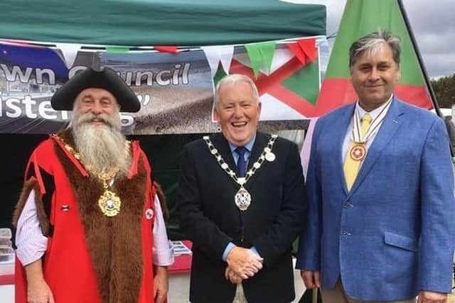 Paul Plim the Bexhill Mayor, with Brian Drayson the chairman of RDC, and Simon Corello at Bexhill Day last year.