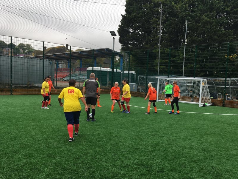 Women's walking football at the Withdean