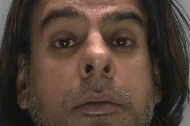 Monuzar Hussain Hamza, 34, a stock taker, of no fixed address, has been jailed after he exposed himself to a group of school girls in East Grinstead. Picture courtesy of Sussex Police