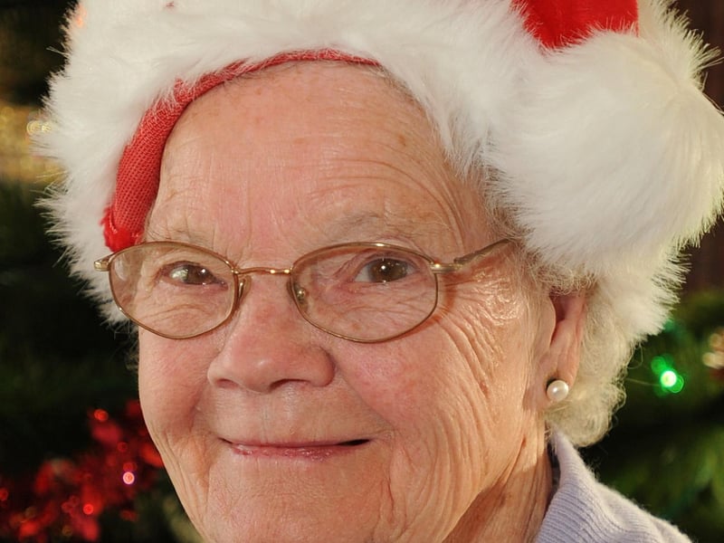 Age Concern Haywards Heath celebrate Christmas. Sylvia Rowland, 85