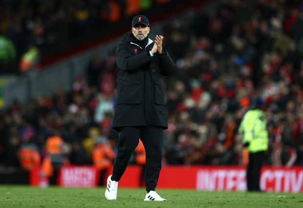 Klopp was disappointed with his side’s performance, as they will now face a extra fixture in their congested schedule when they travel to Molineux Stadium for the replay. (Photo by Naomi Baker/Getty Images)