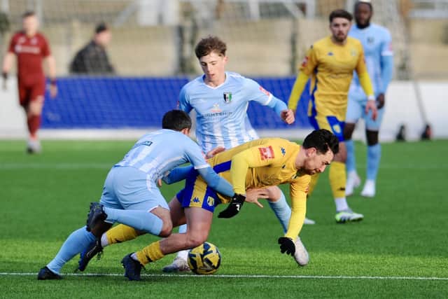 Lancing battle against Cray Valley | Picture: Stephen Goodger