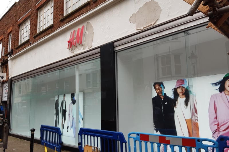 The old back entrance of Woolworths is now a shop window for H&M