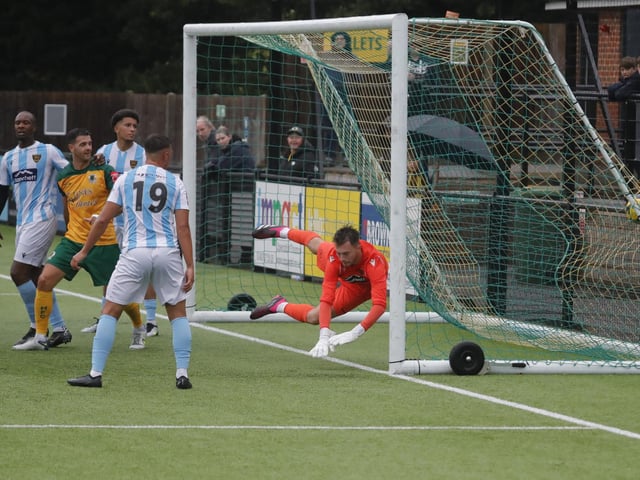 Action from Horsham's pre-season victory over National League South outfit Maidstone United