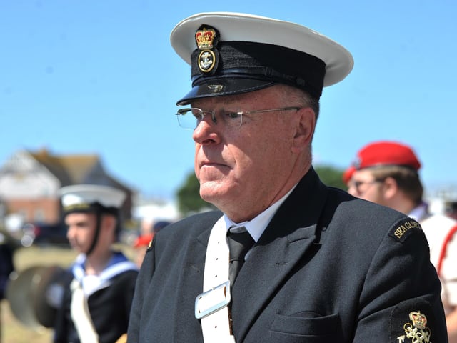 The Littlehampton Armed Forces Day parade on June 24, 2023, with veterans and uniformed groups