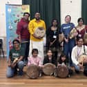 Children and adults came together in Crawley to discover the powerful rhythms of Parai, a traditional Tamil drumming art form, at a community workshop organised by Aurvi Collective