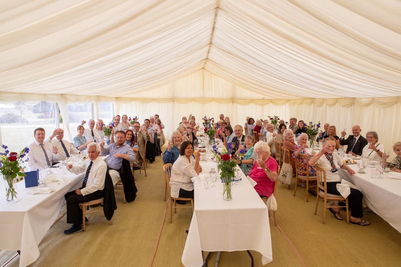 Guests at the celebration lunch held at Rustington Convalescent Home on July 11
