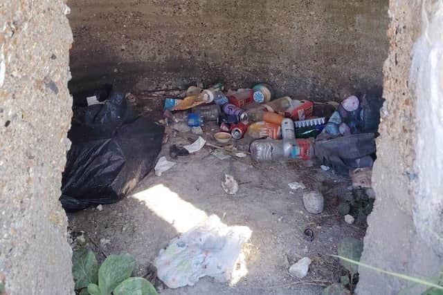 The pill box was 'filled' with discarded litter Photo: Laura Clapham