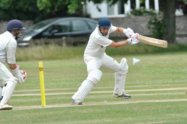 Action between Broadwater CC and Littlehampton CC in division three west of the Sussex League
