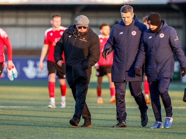 Action from Eastbourne Borough's win over Hungerford Town in the National League South