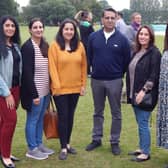Ish Jalal pictured with Crawley Eagles cricketers at the launch of the Urban Plan for Cricket in Greater Crawley last year